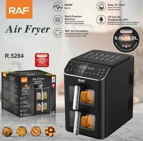 RAF Πολυλειτουργική Φριτέζα Αέρος με Διπλό Καλάθι 6 L + 6 L 2800 W R.5284 - Air Fryer