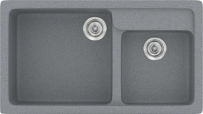 Sanitec Classic 317 (90×51) - Γρανιτένιος νεροχύτης - Metallic SILVER