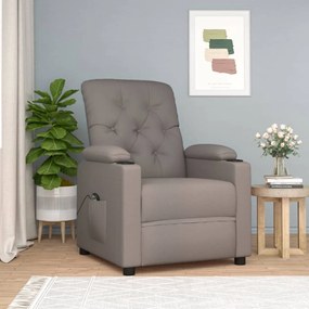 vidaXL Πολυθρόνα Ανακλινόμενη Ηλεκτρική Taupe Υφασμάτινη