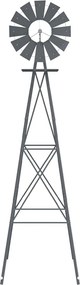 vidaXL Ανεμόμυλος Γκρι 84 x 68 x 245 εκ. Σίδερο