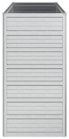 vidaXL Ζαρντινιέρα Υπερυψωμένη Ασημί 100x40x77 εκ. Γαλβανισμ. Χάλυβας