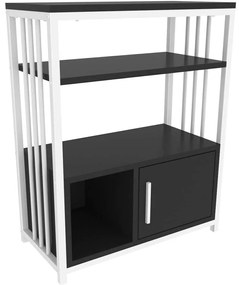 Βιβλιοθήκη Letos 875ZNA4530 60x29,6x80cm Anthracite-White