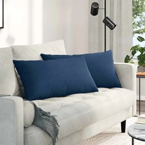 vidaXL Μαξιλάρι Καναπέ 2 pcs Μπλε 80 x 40 cm ύφασμα