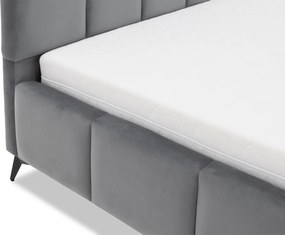 Επενδυμένο Κρεβάτι Amber Velluto-Καφέ-160 x 200