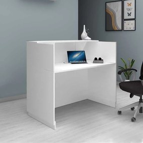 Γραφείο υποδοχής - reception Gemini Megapap χρώμα λευκό 150x70x110εκ.