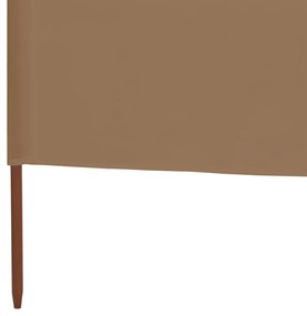 vidaXL Προστατευτικό Αέρα με 9 Πάνελ Taupe 1200 x 120 εκ. Υφασμάτινο