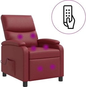 vidaXL Κάθισμα μασάζ Κόκκινο Τεχνητό Δέρμα