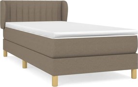 vidaXL Κρεβάτι Boxspring με Στρώμα Taupe 80x200 εκ. Υφασμάτινο