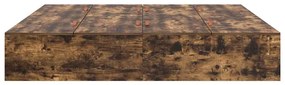 vidaXL Σκελετός Κρεβατιού Καπνιστή δρυς 200 x 200 x 31.5 εκ.