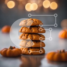 Σετ των 2 Intra Συλλεκτικό Ξύλινο Παζλ Plywood 4mm - Νόστιμη στοίβα μπισκότα κολοκύθας Σε Ξύλινο Κουτί - Διαστάσεις: 10x10 cm – 25 κομμάτια