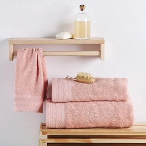 Πετσέτα Matteo Pink Sb Home Προσώπου 50x90cm 100% Cotton
