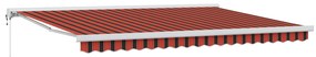 vidaXL Ανασυρόμενη τέντα πορτοκαλί και καφέ 450x300 εκ.