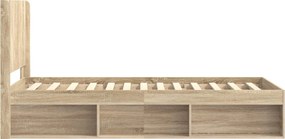 vidaXL Καλάθι με αποθήκη και κεφαλάρι 2 τεμ. Επεξεργασμένο Ξύλο