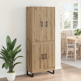 vidaXL Highboard 2 pcs Artisan Oak Σύνθετο Ξύλο και Γυαλί