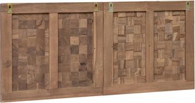 vidaXL Κεφαλάρι Επιτοίχιο Φυσικό 120 cm Στερεό Ξύλο Τίκ