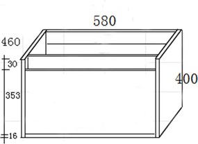 Martin Rea 60 Cappuccino Plywood - Βαση Επιπλου με Νιπτήρα