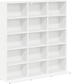 vidaXL Ντουλάπα CD Λευκό 96 x 23,5 x 97,5 εκ. Επεξεργασμένο Ξύλο