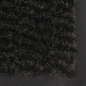 Πατάκι Απορροφητικό Σκόνης Ορθογώνιο Μαύρο 40 x 60 εκ. Θυσανωτό - Μαύρο