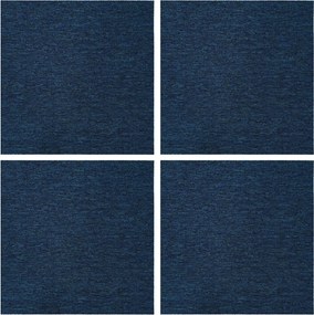 vidaXL Πλακάκι Χαλιού Μπλε 50 x 50 cm 4 τμχ.