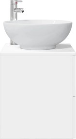 vidaXL Επιτοίχια Λεκάνη Έπιπλο Λευκό 49,5 x 44,5 x 66,5 εκ.