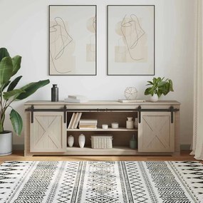 vidaXL Κιτ συρόμενης πόρτας γραφείου 183 cm από ανθρακούχο χάλυβα