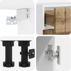 vidaXL Μονάδα κουζίνας LUCCA 4 pcs Artisan Δρυς Επεξεργασμένο Ξύλο