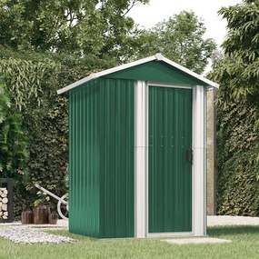 vidaXL Αποθήκη Κήπου Πράσινη 126x97,5x177 εκ. Γαλβανισμένο Ατσάλι