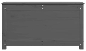 vidaXL Κουτί Αποθήκευσης Γκρι 80x40x45,5 εκ από Μασίφ Ξύλο Πεύκου