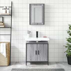 vidaXL Σετ Επίπλων Μπάνιου 2 Τεμαχίων Γκρι sonoma από Τεχν. Ξύλο