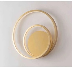 Φωτιστικό Τοίχου - Απλίκα Lieve LED-LIEVE-AP-ORO 15W Led 30x11cm Gold Luce Ambiente Design Aluminium