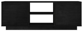 vidaXL Έπιπλο Τηλεόρασης Μαύρο 110 x 30 x 40 εκ. από Μασίφ Ξύλο Πεύκου