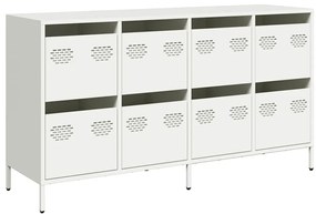 vidaXL Sideboard Λευκό 135x39x73,5 cm Ατσάλι ψυχρής έλασης