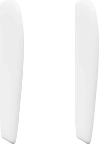 vidaXL Αυτί Κεφαλής Λευκό 80 x 23 x 6 εκ. PVC