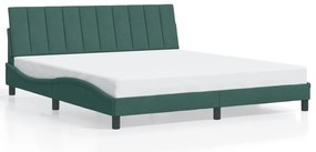 vidaXL Σκελετός Κρεβατιού Χωρίς Στρώμα Hanko Πράσινο 180x200εκ. Βελούδινο