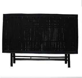 Τραπέζι Badou πτυσσόμενο bamboo μαύρο 150x80x77εκ 150x80x77 εκ.