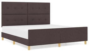 vidaXL Κρεβάτι Καφέ 180x200 εκ. Υφάσμα