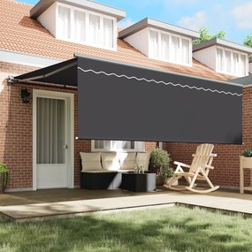 vidaXL Σκηνίτσα Αναδιπλούμενη Γκρι 400 x 300 εκ Αλουμίνιο, ύφασμα