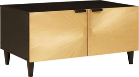 vidaXL Τραπεζάκι σαλονιού Μαύρο και Χρυσό 80 x 50 x 40 cm