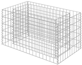 vidaXL Συρματοκιβώτιο-Γλάστρα Υπερυψωμένη 90x50x50 εκ. Γαλβ. Χάλυβας