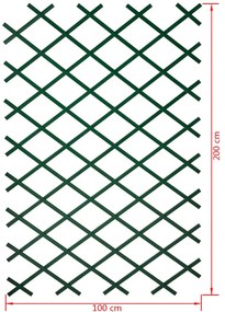 Nature Καφασωτό Κήπου Πράσινο 100 x 200 εκ. από PVC 6040704 - Πράσινο