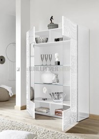 Miracle Βιτρίνα Λευκή 121x166x43 cm