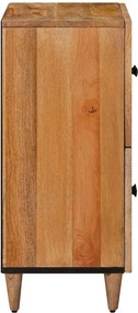 vidaXL Πλαϊνό γραφείο Φυσικό 60 x 33 x 75 cm Στερεό ξύλο μάνγκο