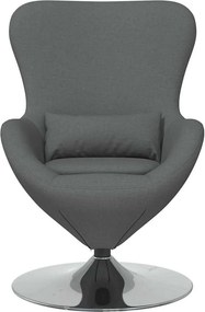 vidaXL Κάθισμα-αυγό Σκούρο Γκρι 63 x 73 x 90 εκ ύφασμα