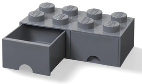 LEGO® ΚΟΥΤΙ ΑΠΟΘΗΚΕΥΣΗΣ ΟΡΘΟΓΩΝΙΟ ΣΚΟΥΡΟ ΓΚΡΙ ΣΥΡΤΑΡΩΤΟ - 40061754