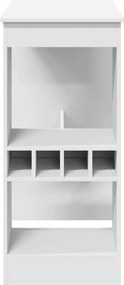 vidaXL Τραπέζι Μπαρ με Ράφια Λευκό 90x47,5x103,5 εκ. Επεξεργ. Ξύλο
