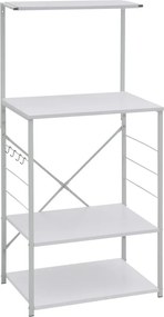 vidaXL Ντουλάπι Φούρνου Μικροκυμάτων Λευκό 60x39,6x123 εκ. Επεξ. Ξύλο