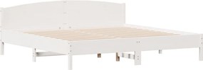 vidaXL Σκελετός Κρεβ. Χωρίς Στρώμα Λευκό 180x200 εκ Μασίφ Πεύκο