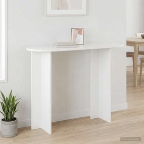 vidaXL Τραπέζι κονσόλας Γυαλιστερό Λευκό 100 x 39,5 x 75 εκ