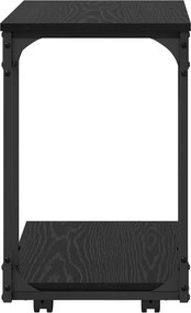 vidaXL Τραπεζάκι Πλευράς Μαύρη Οξυά 50 x 35 x 55.5 εκ.
