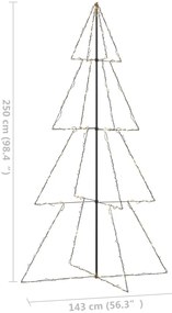 vidaXL Δέντρο από Φωτάκια 360 LED Εσωτ./Εξωτ. Χώρου 143x250 εκ.